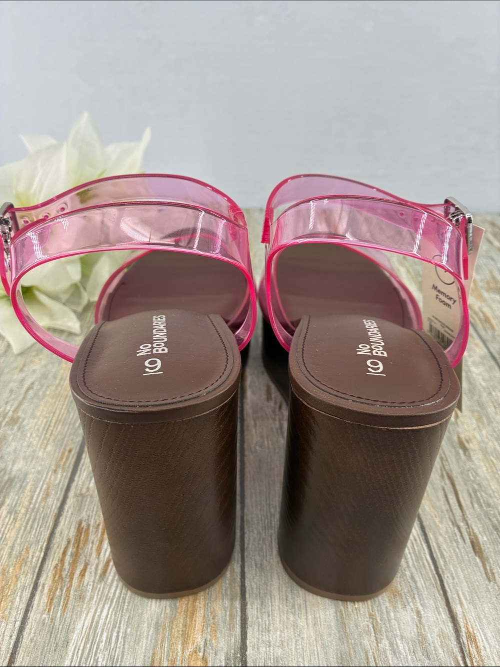 Women’s Lucite Platform Sandals Shoes Size 9 - Picture 5 of 12